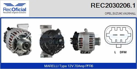 Alternateur RECOFICIAL REC2030206.1