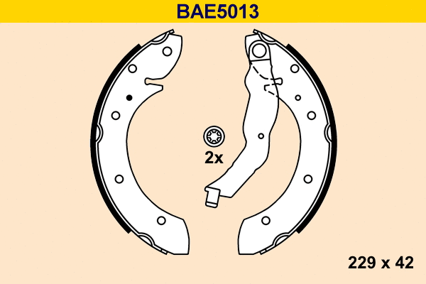 Jeu de mâchoires de frein BARUM BAE5013
