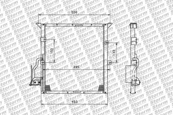 Condenseur, climatisation STORM QUALITY PARTS 15116