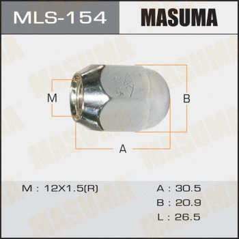 Écrou de roue MASUMA MLS-154