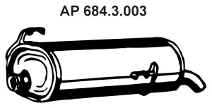 Silencieux arrière EBERSPÄCHER 684.3.003