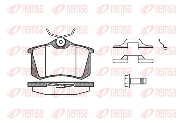 Kit de plaquettes de frein, frein à disque REMSA 0263.16
