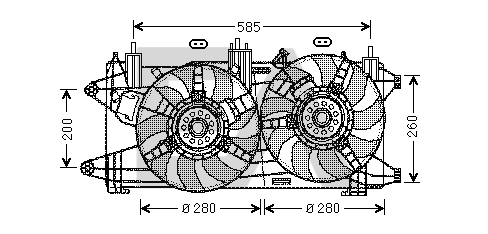 Ventilateur, refroidissement du moteur EACLIMA 33V25064