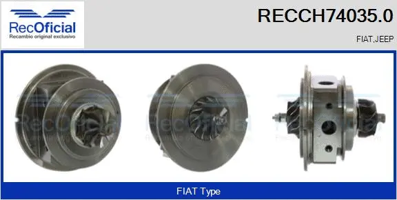 Groupe carter, turbocompresseur RECOFICIAL RECCH74035.0