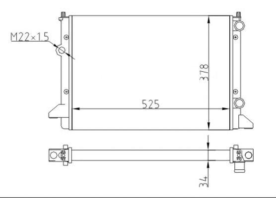 Radiateur, refroidissement du moteur HART 600 525