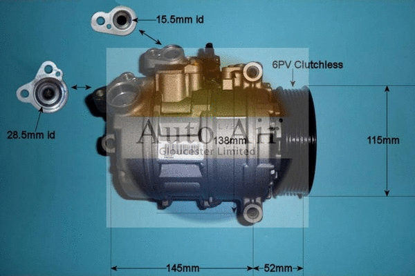 Compresseur, climatisation AUTO AIR GLOUCESTER 14-0034R