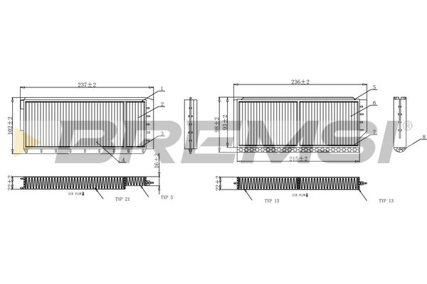 Filtre, air de l'habitacle BREMSI FC0903