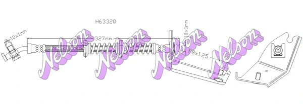 Flexible de frein KAWE H6332Q