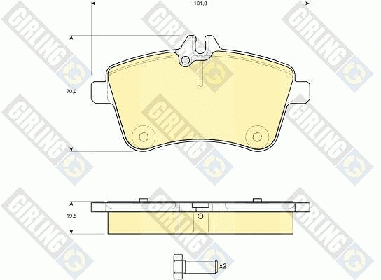 Kit de plaquettes de frein, frein à disque GIRLING 6116281