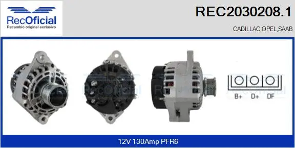 Alternateur RECOFICIAL REC2030208.1
