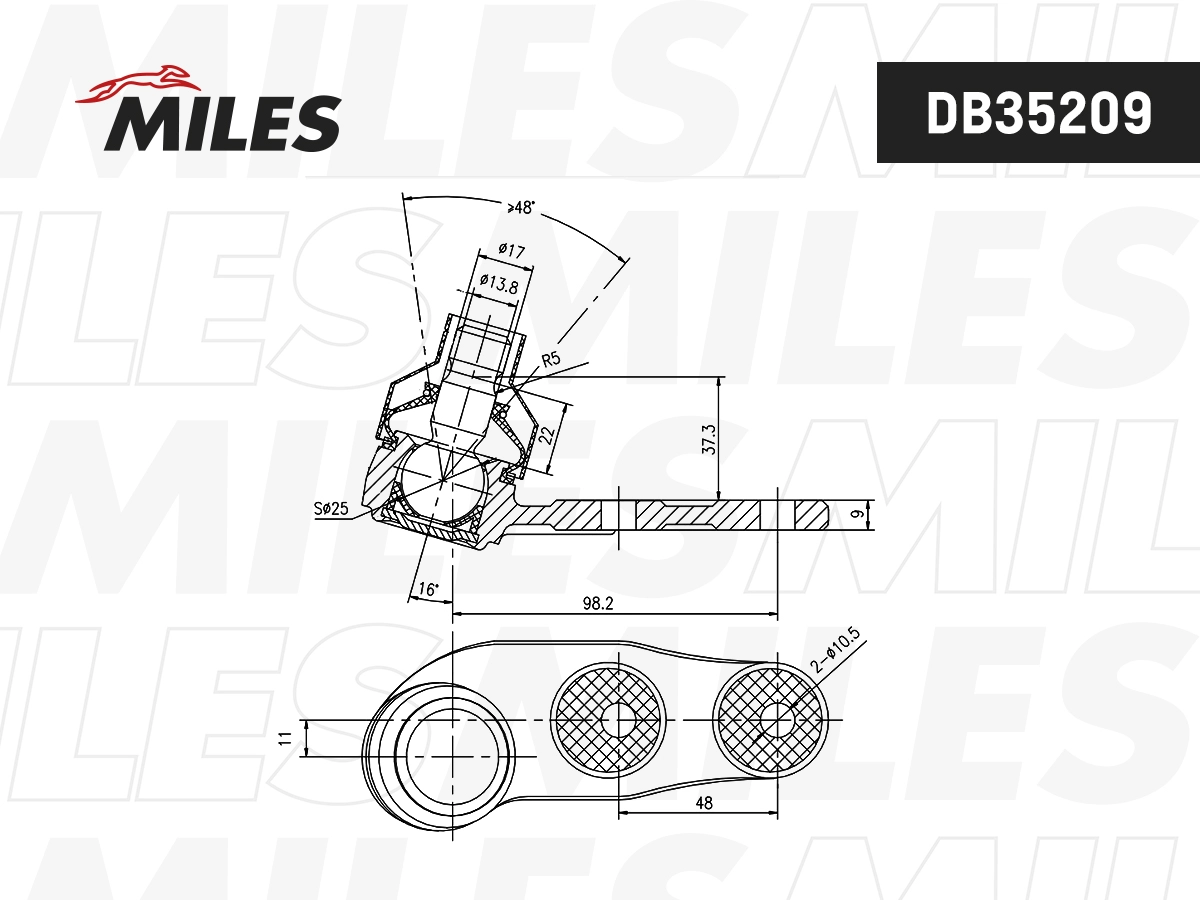 Rotule de suspension MILES DB35209