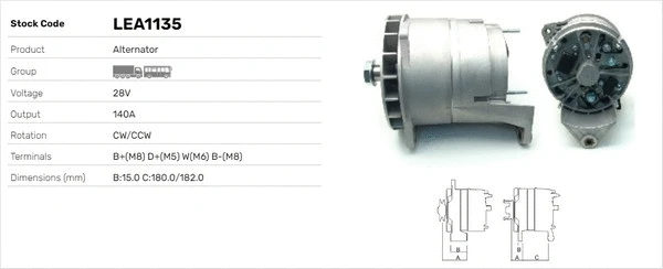 Alternateur LUSA LEA1135