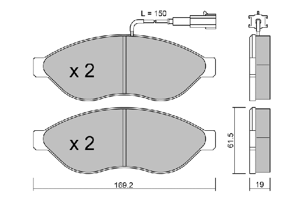 Kit de plaquettes de frein, frein à disque AISIN BPFI-1040