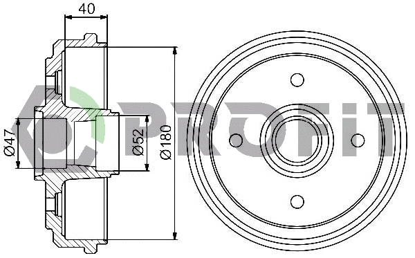 Tambour de frein PROFIT 5020-0015