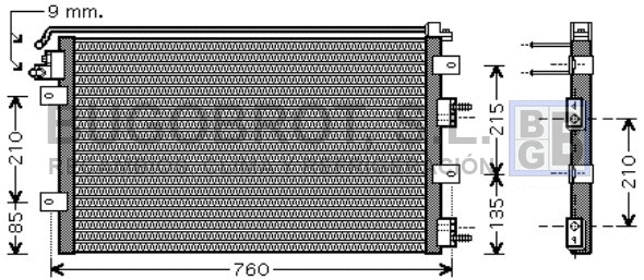 Condenseur, climatisation BUGOBROT 62-CR5078