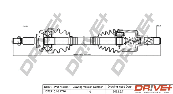 Arbre de transmission Dr!ve+ DP2110.10.1776
