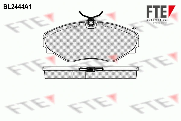 Kit de plaquettes de frein, frein à disque FTE 9010739