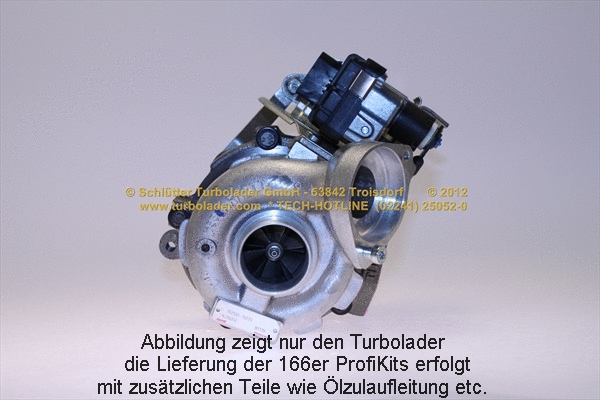 Turbocompresseur, suralimentation SCHLÜTTER TURBOLADER 166-05201
