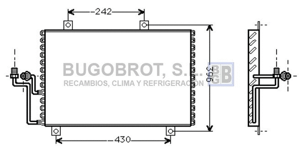 Condenseur, climatisation BUGOBROT 62-AL5062
