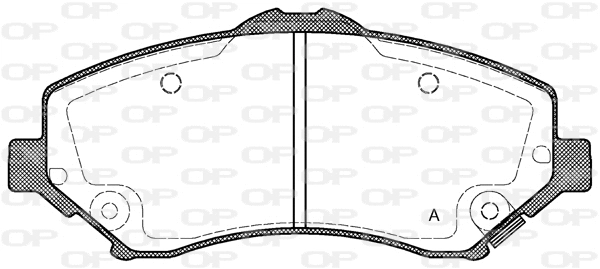 Kit de plaquettes de frein, frein à disque OPEN PARTS BPA1259.02