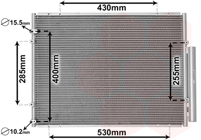 Condenseur, climatisation VAN WEZEL 53005574