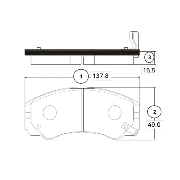 Kit de plaquettes de frein, frein à disque CTR GK0403