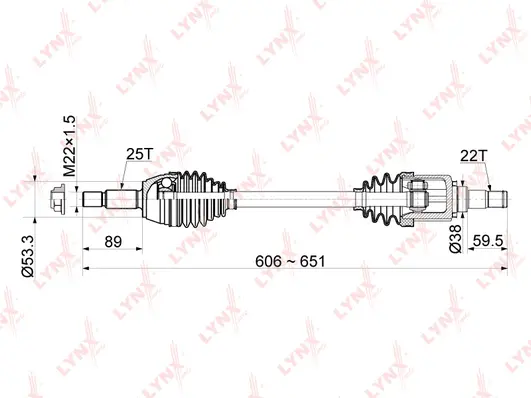 Arbre de transmission LYNXAUTO CD-1047