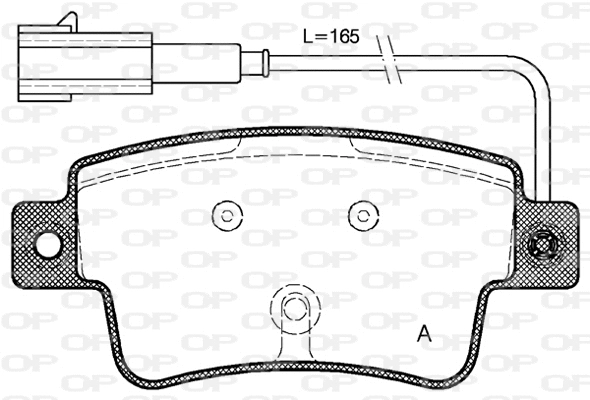 Kit de plaquettes de frein, frein à disque OPEN PARTS BPA1198.02