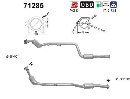 Catalyseur AS 71285