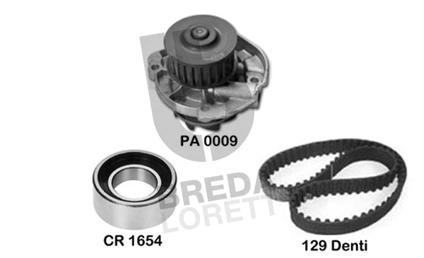 Pompe à eau + kit de courroie crantée BREDA LORETT KPA0587B