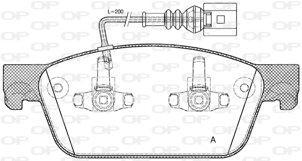 Kit de plaquettes de frein, frein à disque OPEN PARTS BPA1440.01