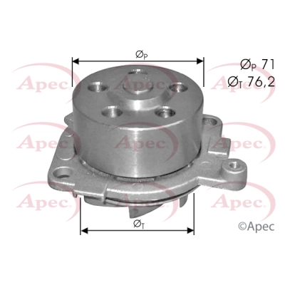 Pompe à eau, refroidissement du moteur APEC AWP1486