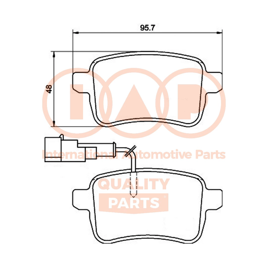 Kit de plaquettes de frein, frein à disque IAP QUALITY PARTS 704-08105