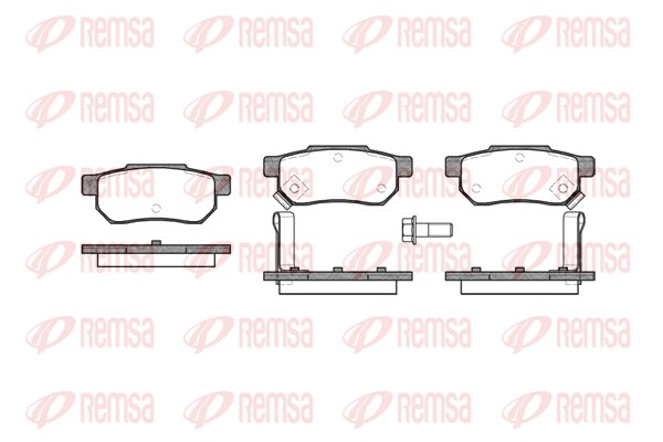 Kit de plaquettes de frein, frein à disque REMSA 0233.02