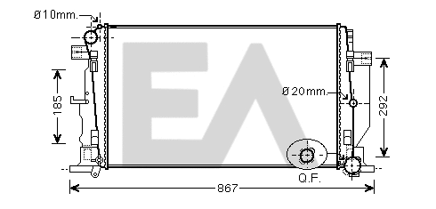Radiateur, refroidissement du moteur EACLIMA 31R77059