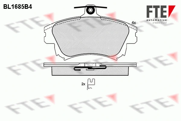 Kit de plaquettes de frein, frein à disque FTE 9010298