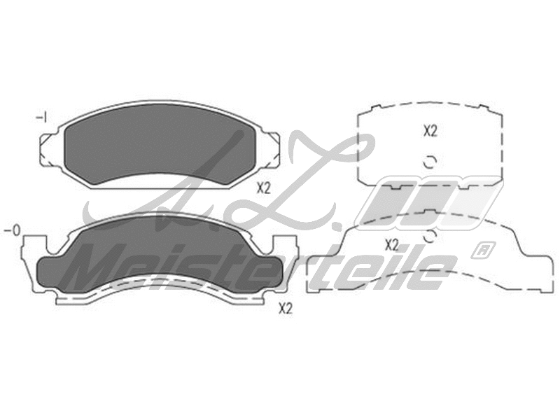 Kit de plaquettes de frein, frein à disque A.Z. Meisterteile AZMT-44-022-2461