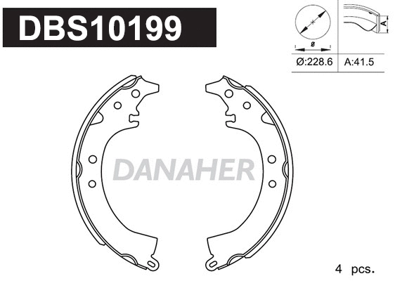 Jeu de mâchoires de frein DANAHER DBS10199