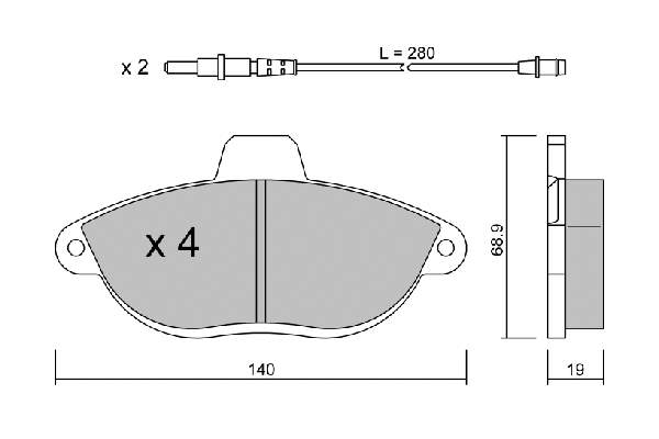 Kit de plaquettes de frein, frein à disque AISIN BPFI-1012