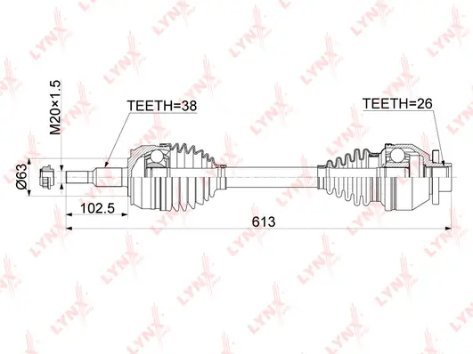 Arbre de transmission LYNXAUTO CD-1163