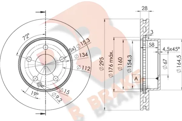 Disque de frein R BRAKE 78RBD26475