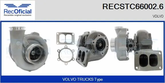 Turbocompresseur, suralimentation RECOFICIAL RECSTC66002.6