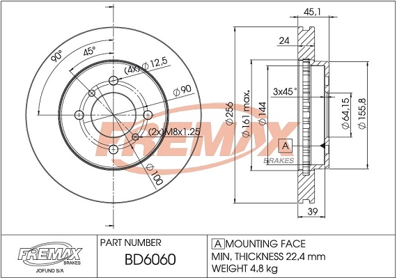 Disque de frein FREMAX BD-6060