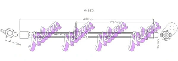 Flexible de frein KAWE H4625