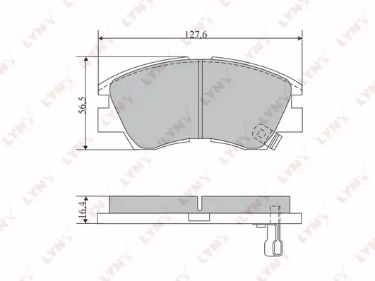 Kit de plaquettes de frein, frein à disque LYNXAUTO BD-5519