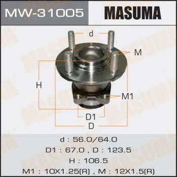 Kit de roulements de roue MASUMA MW-31005