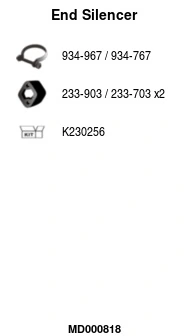Silencieux arrière FA1 MD000818