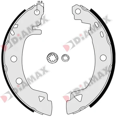 Jeu de mâchoires de frein DIAMAX N01057