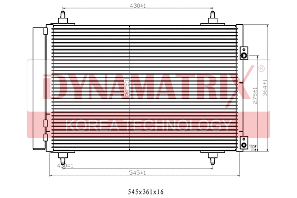 Condenseur, climatisation DYNAMATRIX DR94826