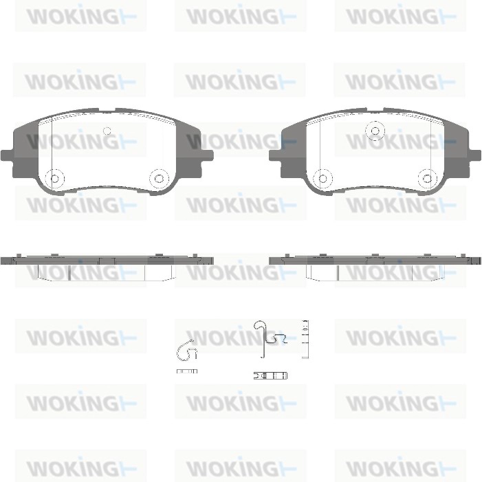 Kit de plaquettes de frein, frein à disque WOKING P18943.00